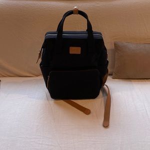 O My Bag (Amsterdam) Billie's Backpack - Black & Camel Canvas